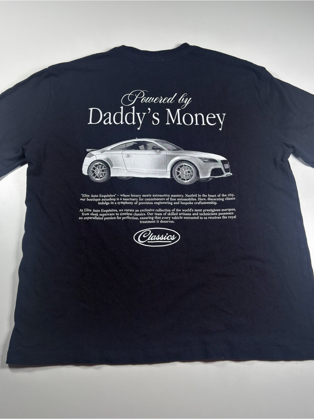 Ardene Women’s Black Short Sleeve Gag Tee with White Car Graphic Size M
